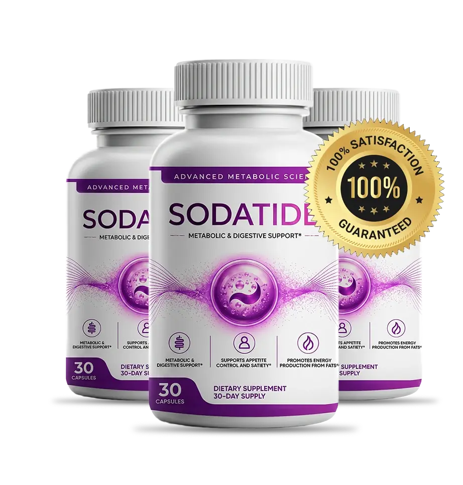 SodaTide bottles pictured with the satisfaction guarantee seal